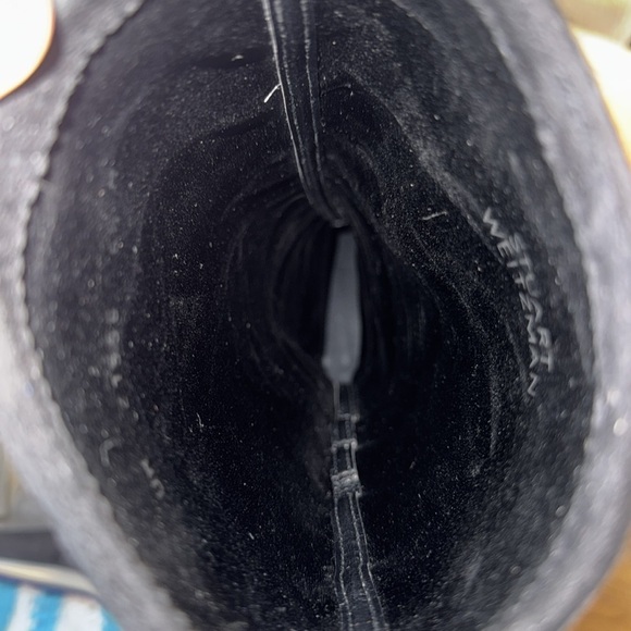 LIKE NEW W/ BOX Stuart Weitzman Chicboot Black Suede Pull On Tall Heeled Boots - Picture 12 of 16